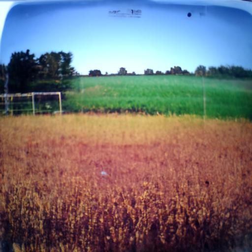 Polaroid Style Photograph of a Field