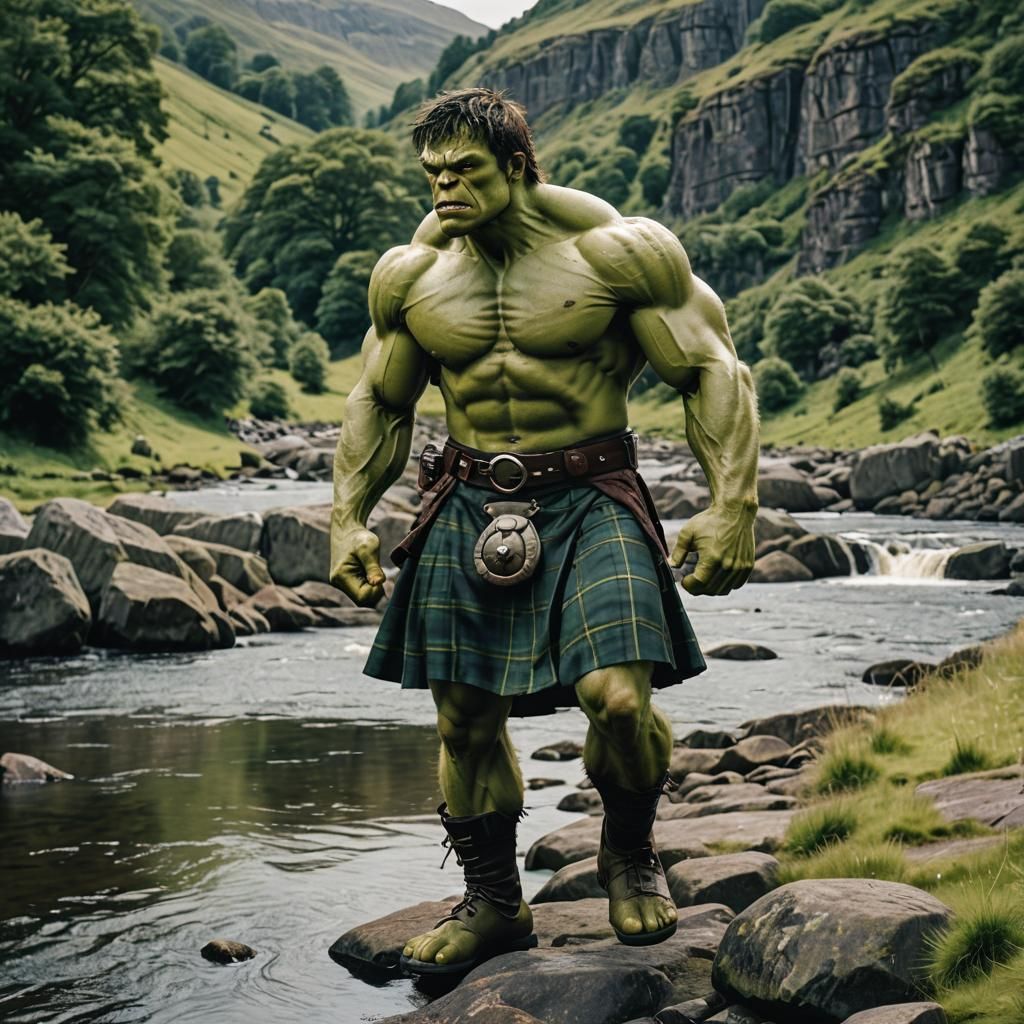 The Incredible Hulk in Scotland: Cinematic Film Still