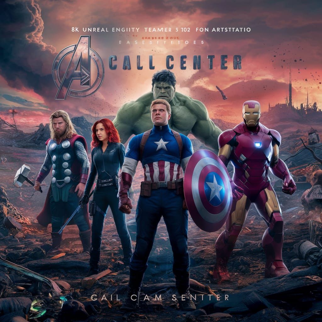 Avengers Movie Poster: Apocalyptic Call Center Hope