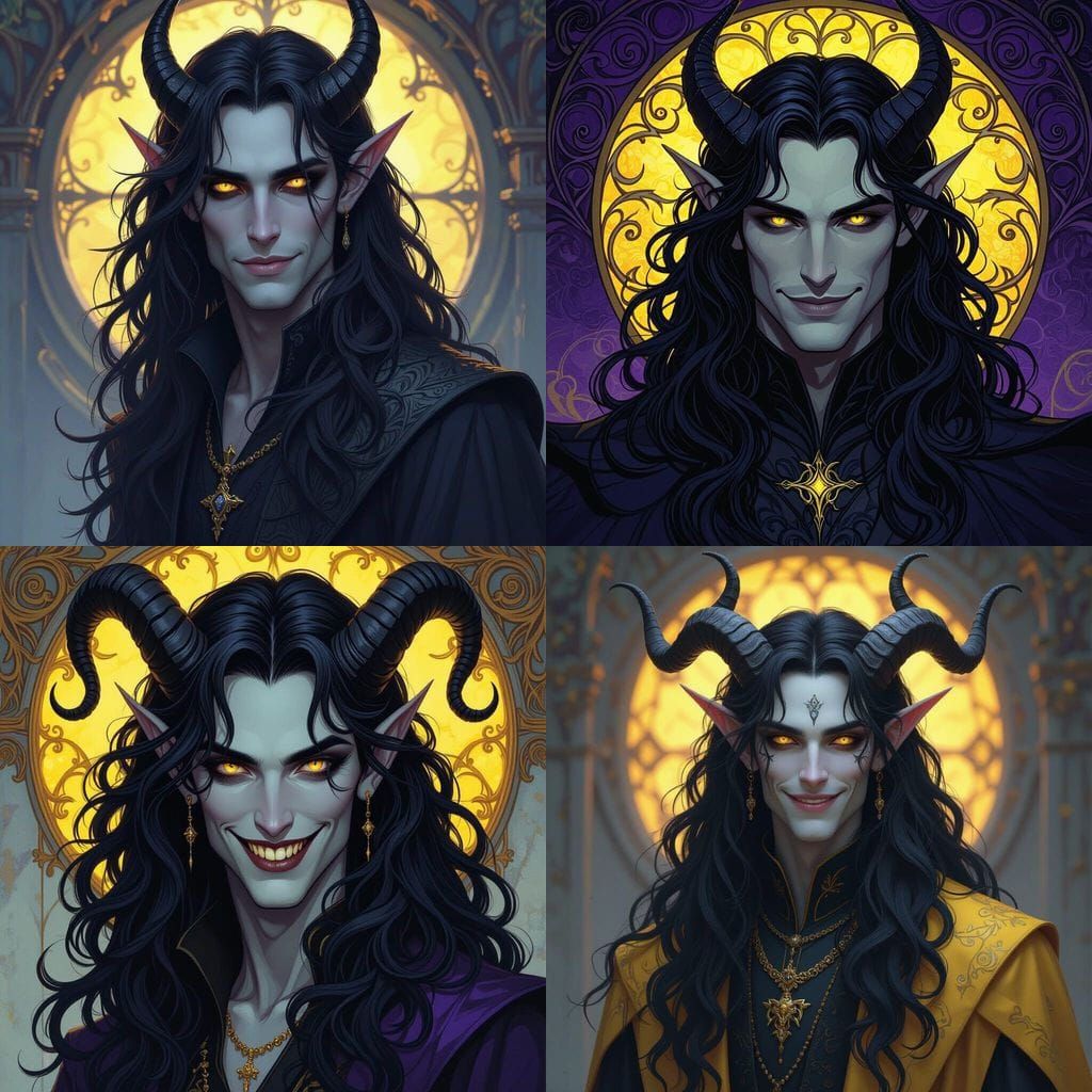 Dark Fantasy Creature with Mischievous Eyes