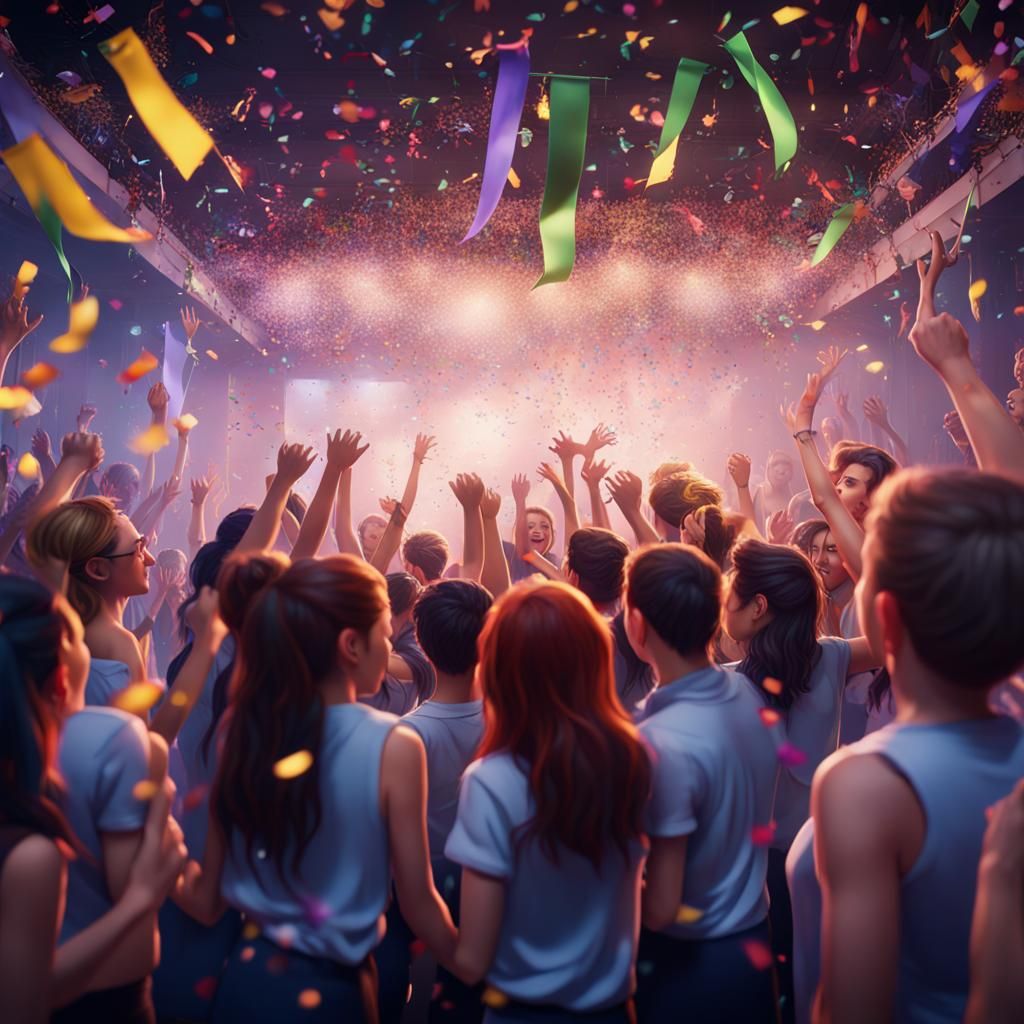 Grade 9 Students Celebrate at Party