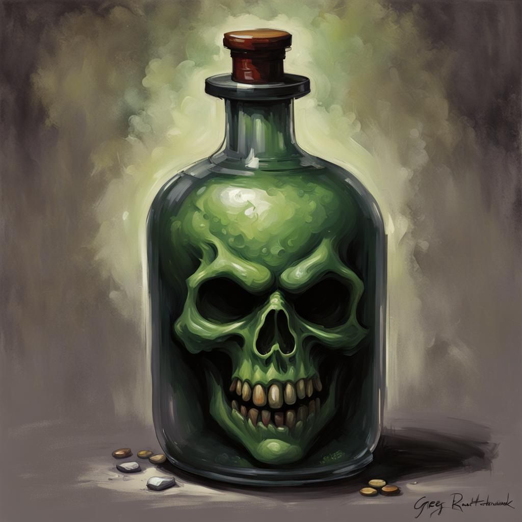 Sinister Poison Bottle Art by Greg Rutkowski