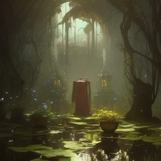 Garden of Suffering: Dark Fantasy Concept Art