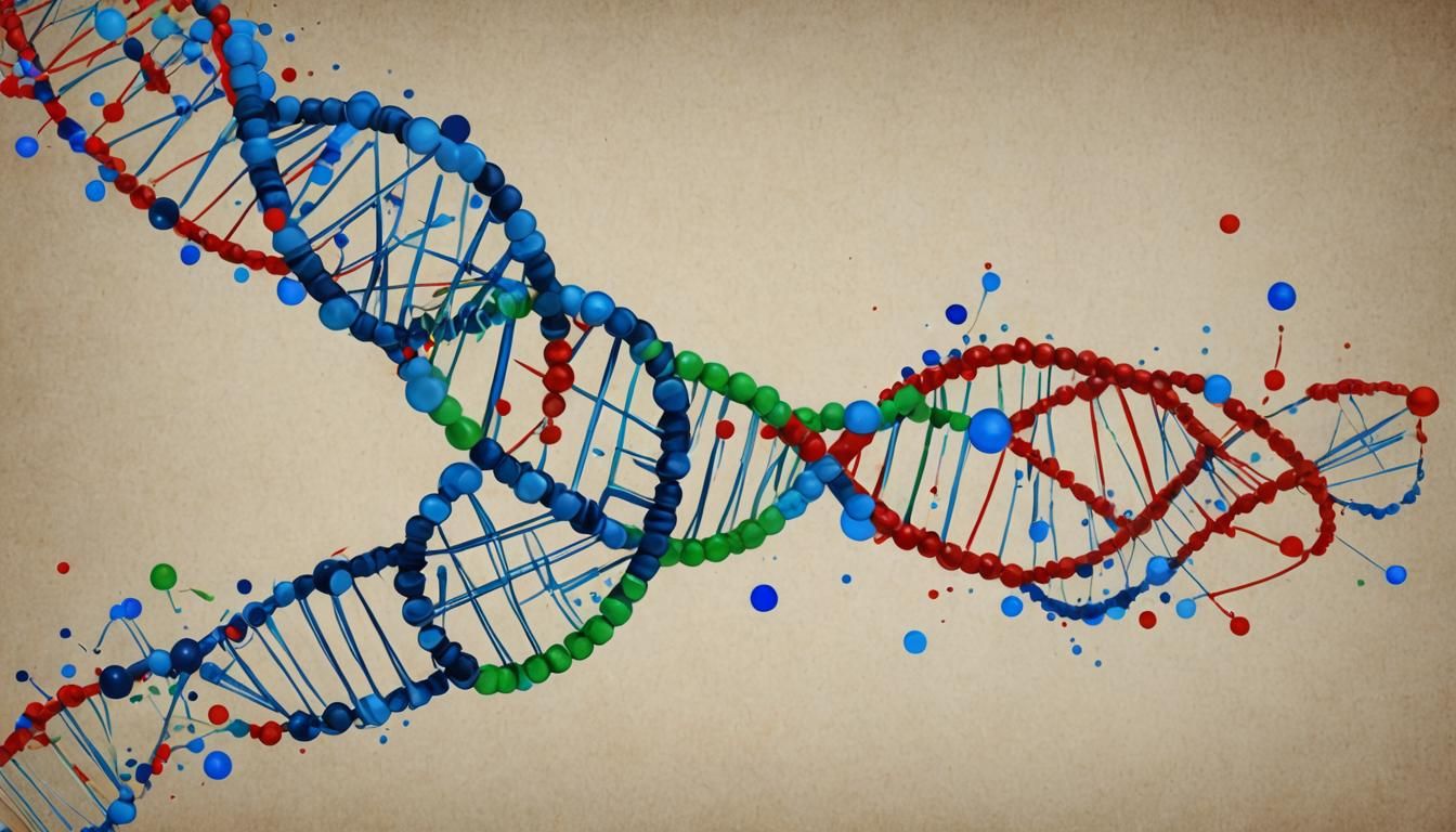 Modern DNA Banner for Life Sciences, Digital Art