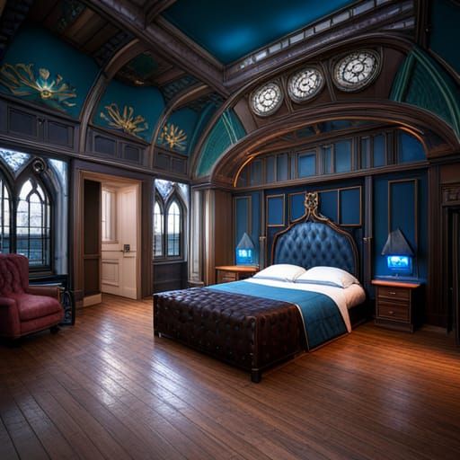 Detailed Gothic Bedroom Concept Art
