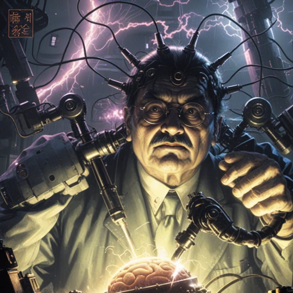 Cyberpunk Horror Masterpiece in Frazetta Style