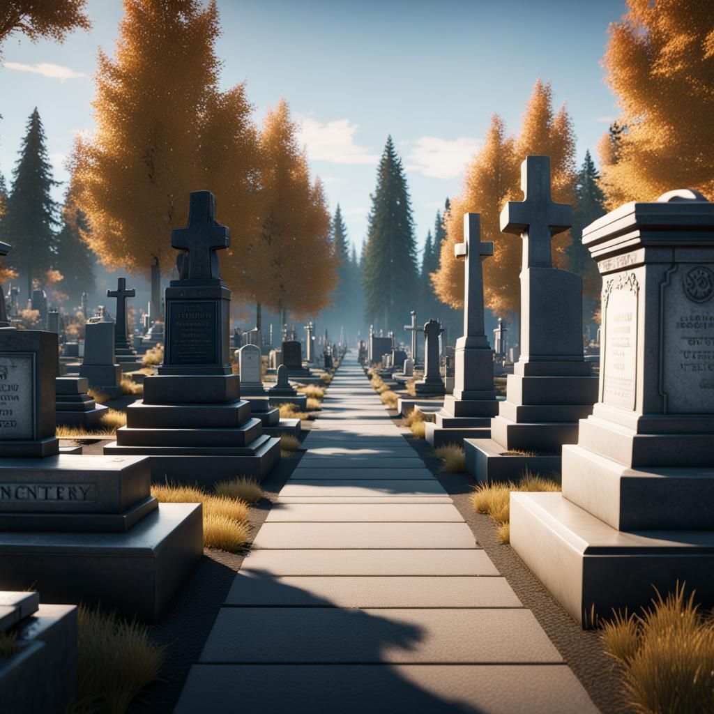 Modern Cemetery in Washington State: 3D Game Cinematic
