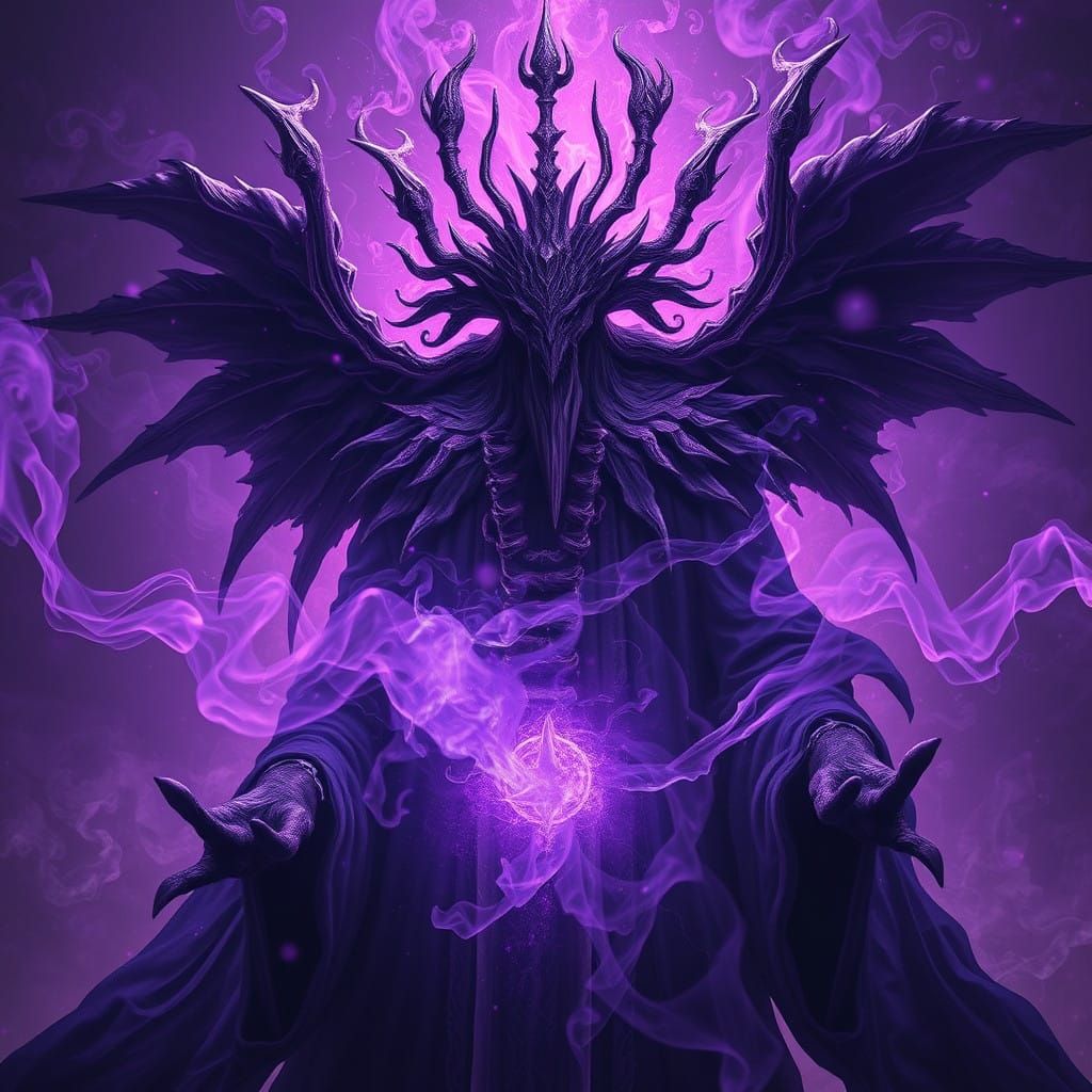 Ethereal Chaos Entity in Rich Purple Aura