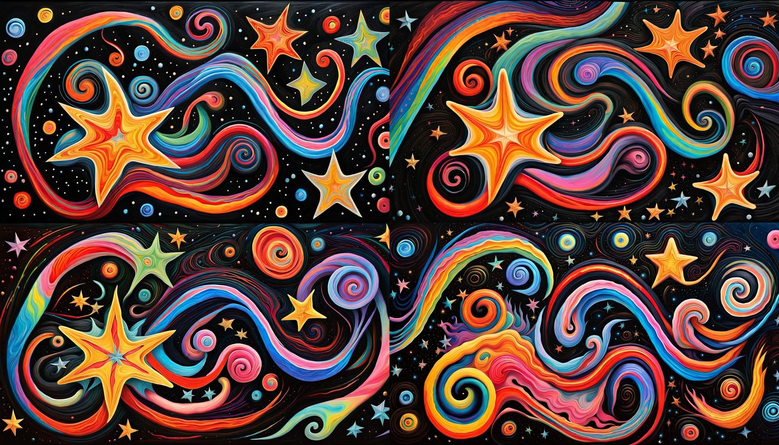 Electromagnetic Star Cluster Formation in Impasto Style