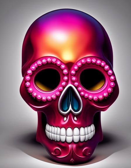 Weird Surreal Sugar Skull by Per.