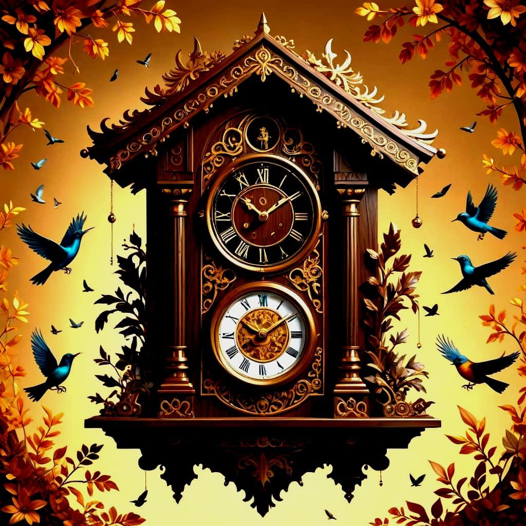 Miniature Clockwork Kingdom Inside a Cuckoo Clock