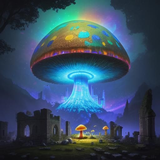 Glowy mushrooms