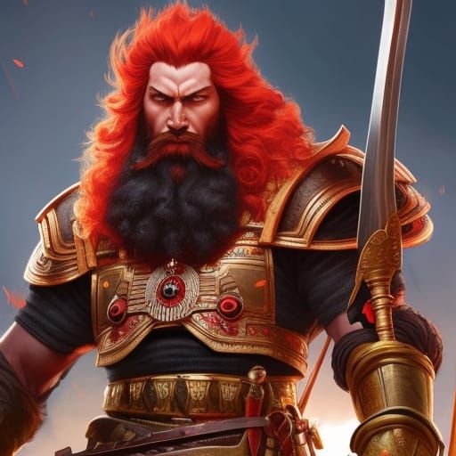 Goliath Warlord Portrait in Fantasy Art Style