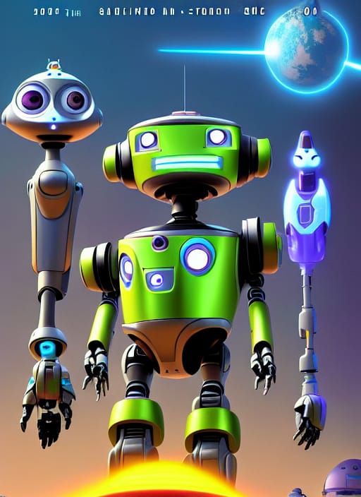 Galactic Robot Patrol: Animated Sci-Fi Film Poster