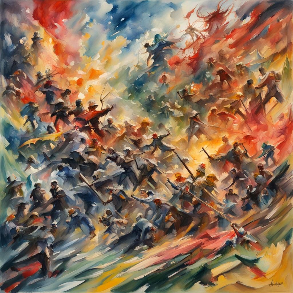 Gouache Chaos: An Impressionist Watercolor Masterpiece