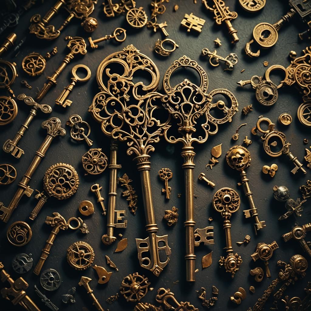 Ornate Magical Skeleton Key: Cinematic Masterpiece