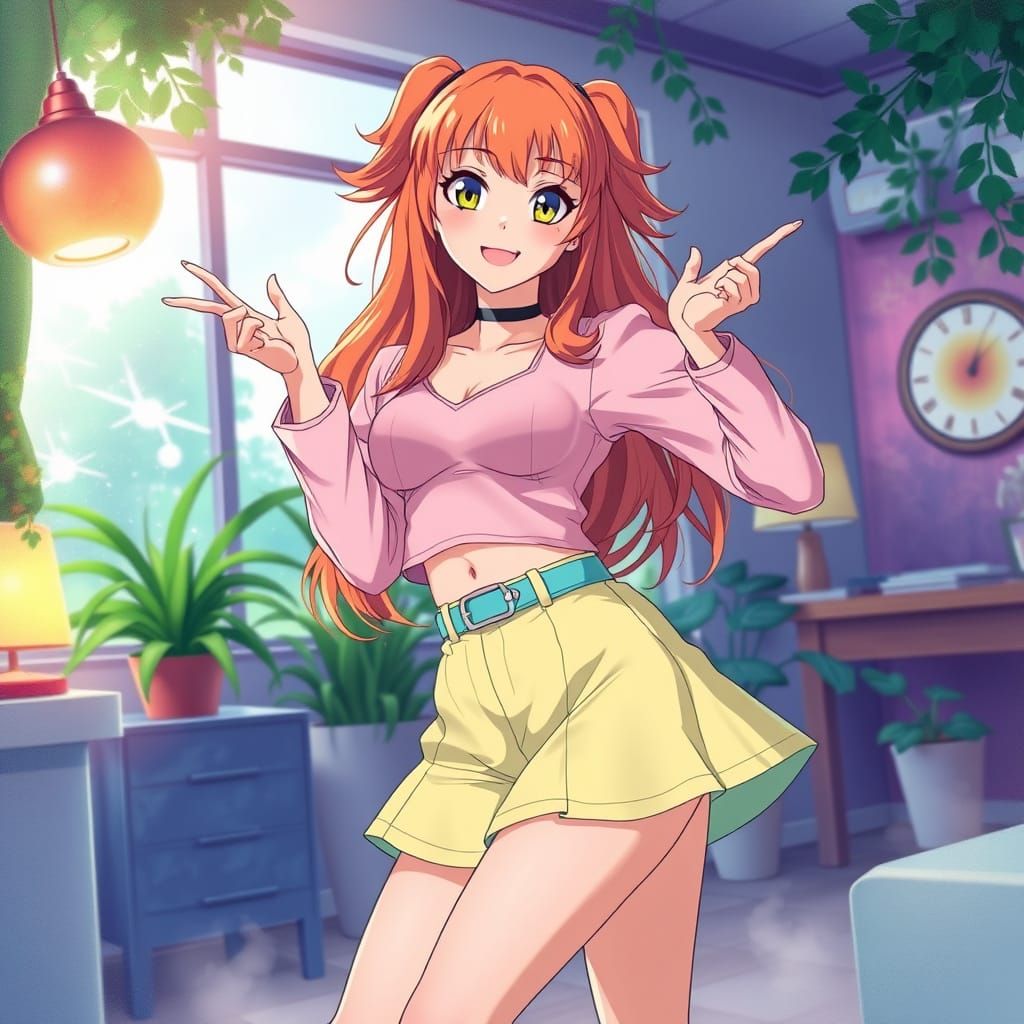 Sabrina Carpenter as Anime Character in Manga Style