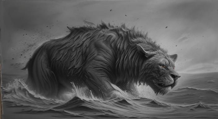 Hyperrealistic Impasto Charcoal Drawing in 8K
