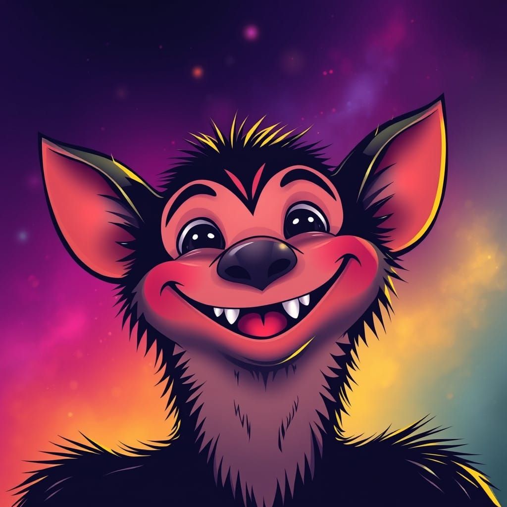 Vibrant Portrait of a Happy Aye-Aye