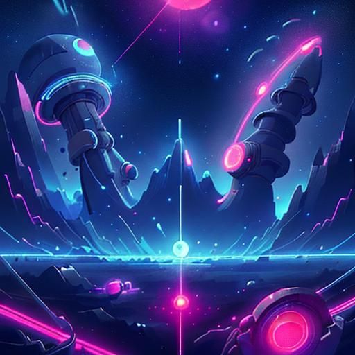 Alien Spaceship Refueling at Futuristic Gas Station