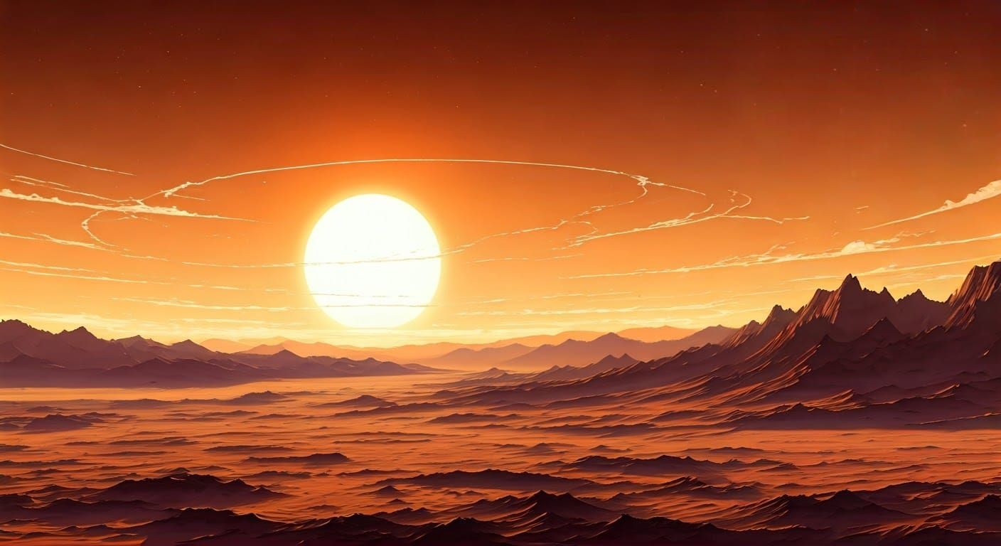 Exoplanet in Proxima Centauri System: Digital Art