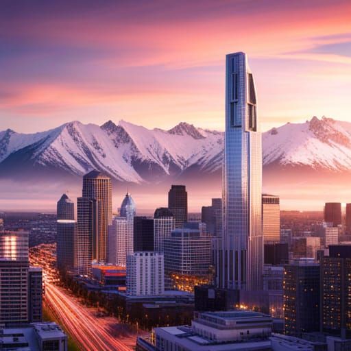 Modern Towering Building in Christchurch, New Zealand