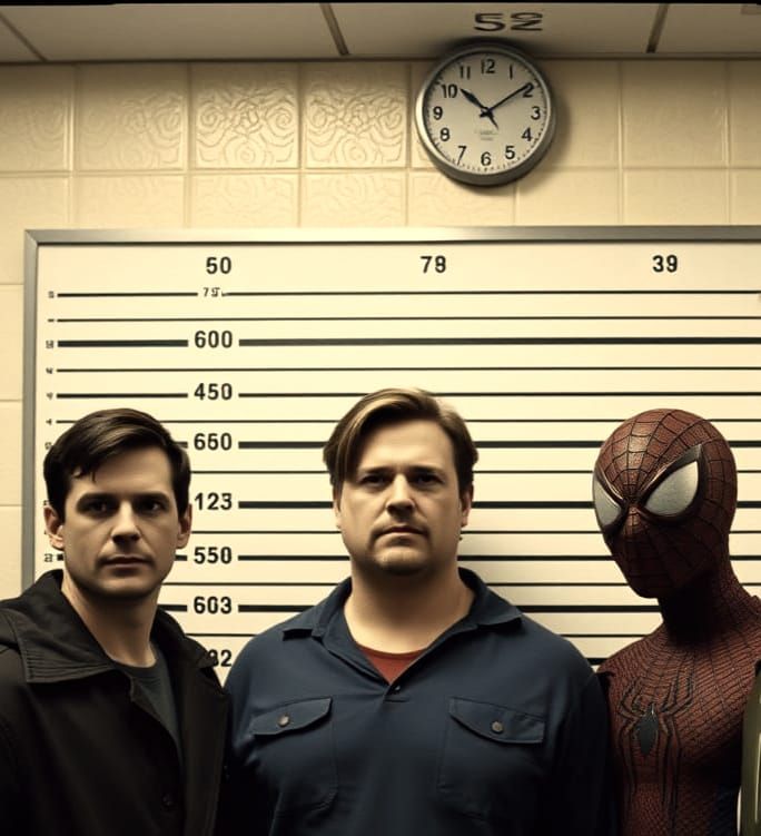 Superheroes Take Mugshots in a Cinematic Masterpiece