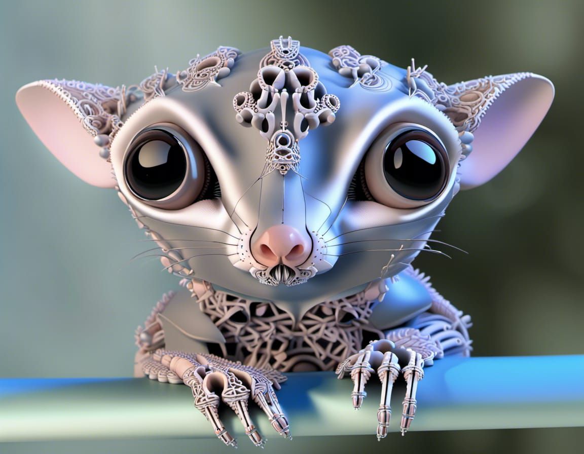 Pygmy Sugar Glider with Celtic Knot Flora