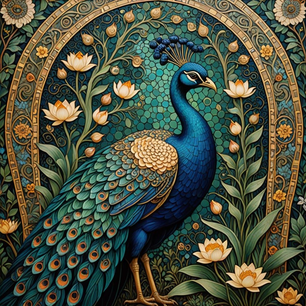 Ethereal Burmese Tapestry in Golden Splendor