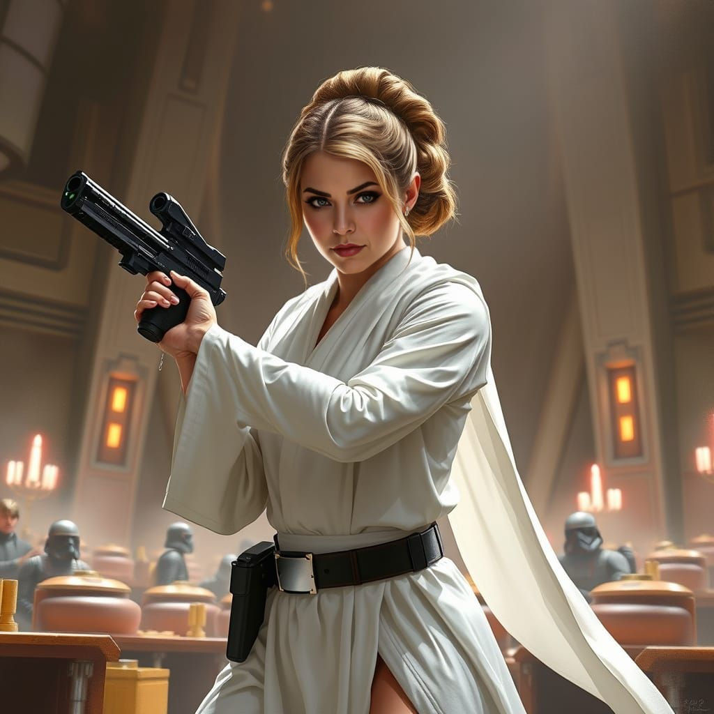 Princess Leia Likeness as Digital Art