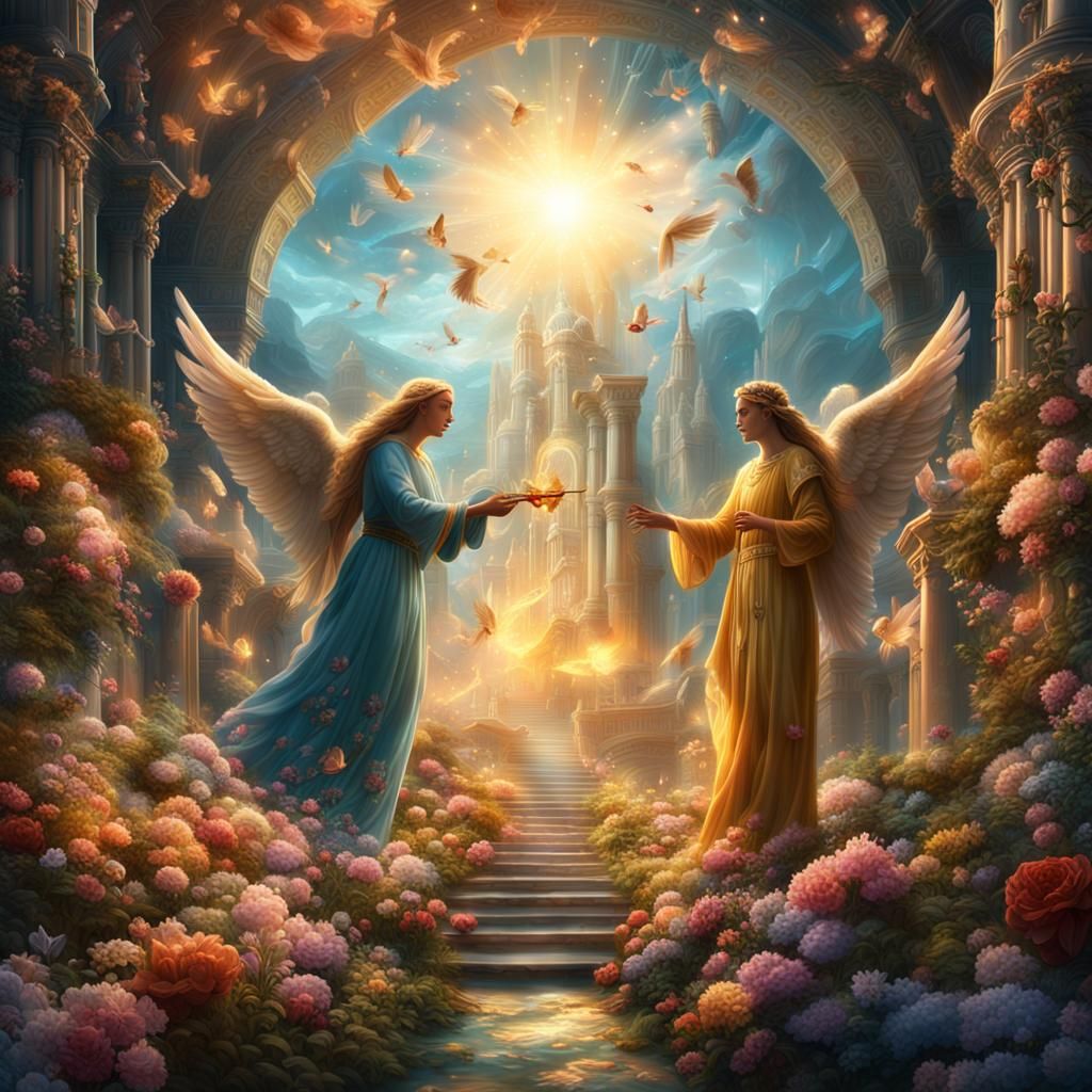 Angels of Healing and Abundance: Digital Matte Painting