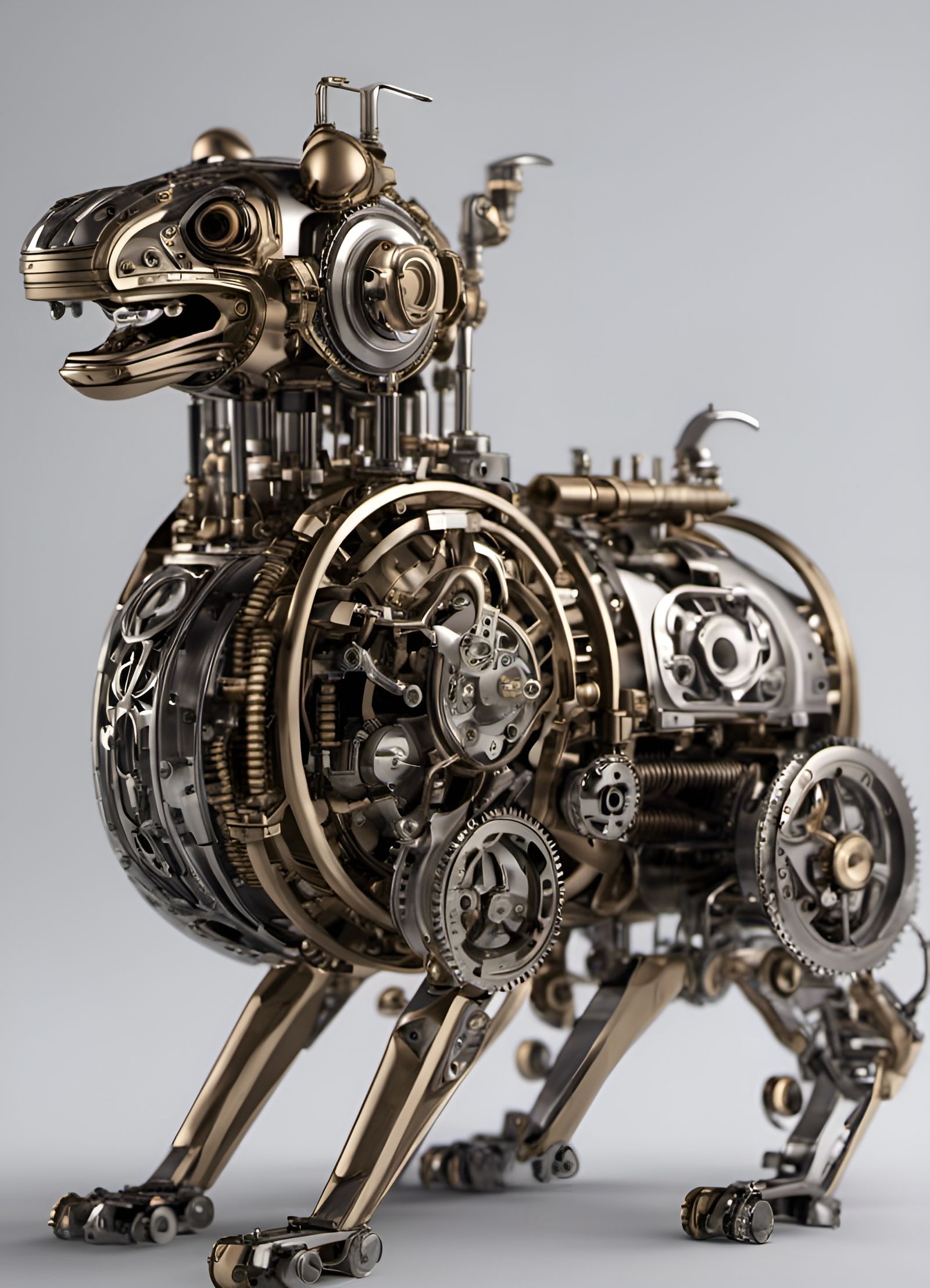Steampunk Metal Animal Kinetic Sculpture