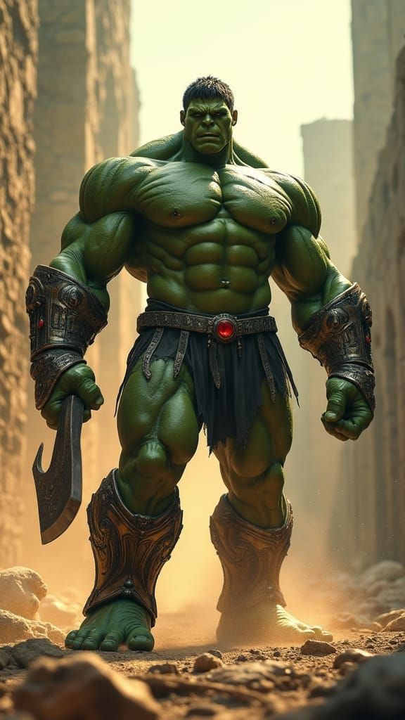 Colossal Warrior Hulk in Shattered Arena