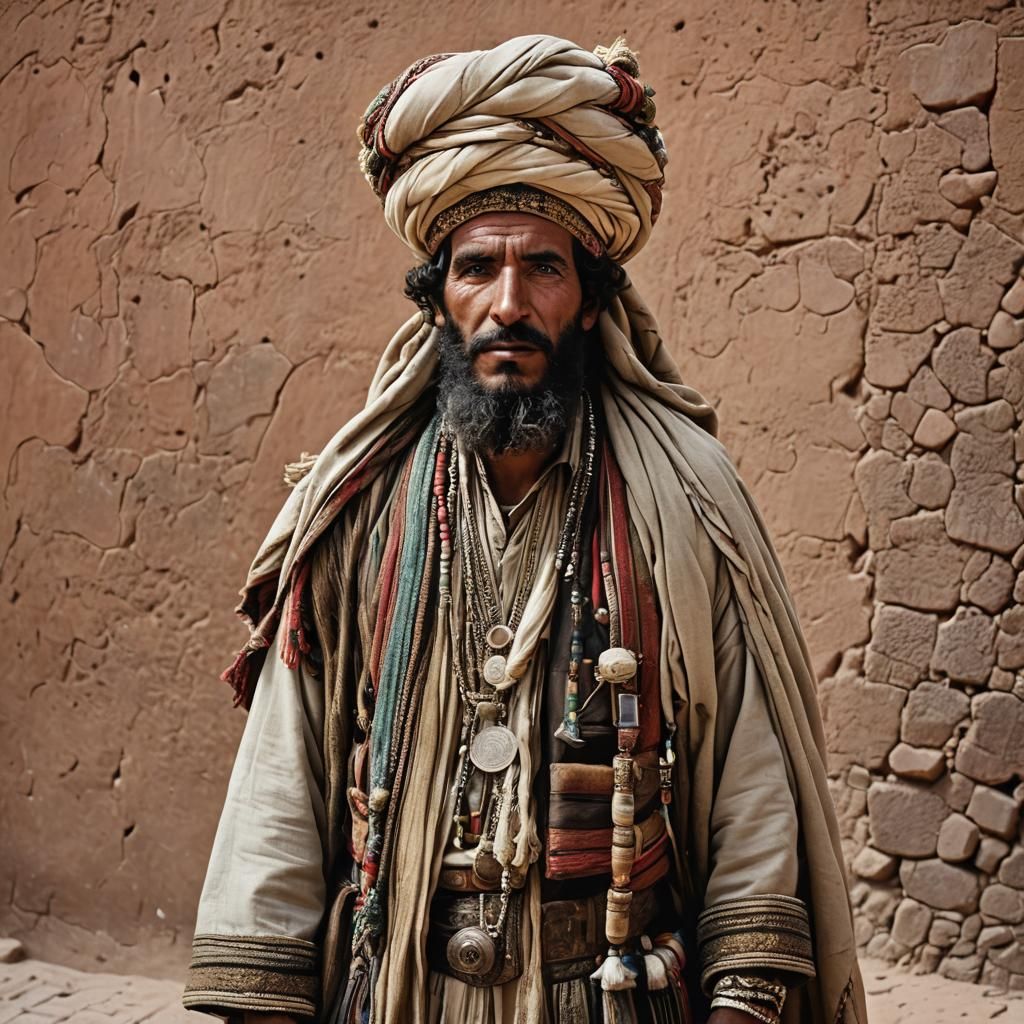 Berber Man in Traditional Dress, Morocco