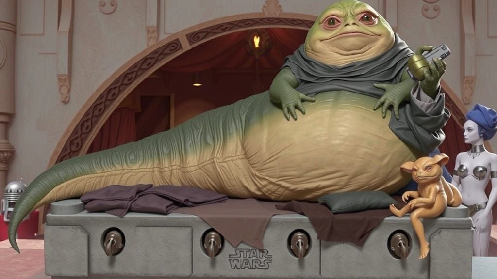 Jabba's Throne: A Galactic Spectacle in Cinematic Hyperreali...