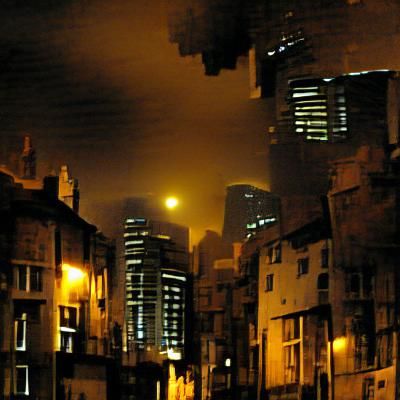 Futuristic Cityscape at Midnight