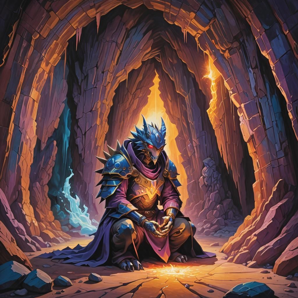 Noble Digimon Prays Amidst Ancient Mysticism and Riftwurm Sh...