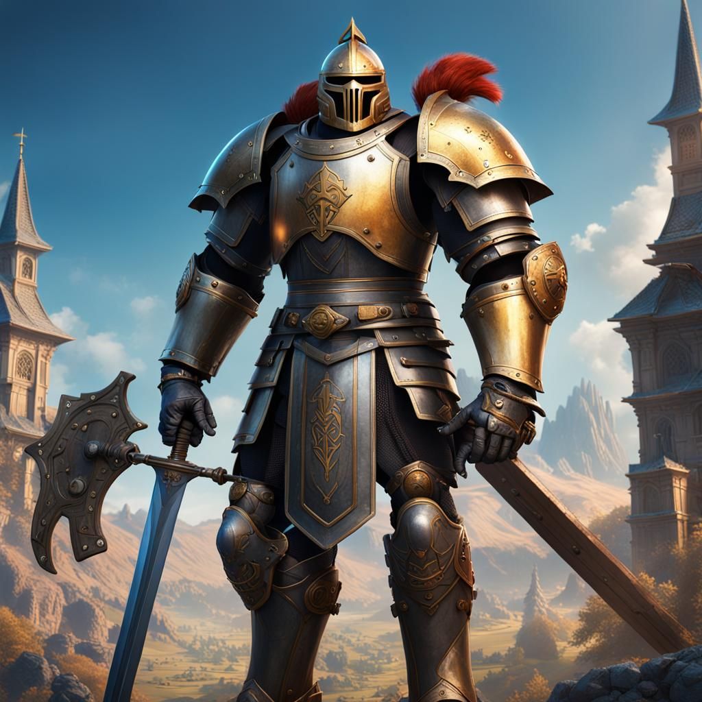 Goliath Paladin in Armor with Greatsword