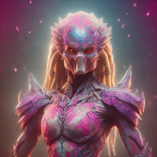 Blonde Woman in Glass Dress: Fantasy Portrait