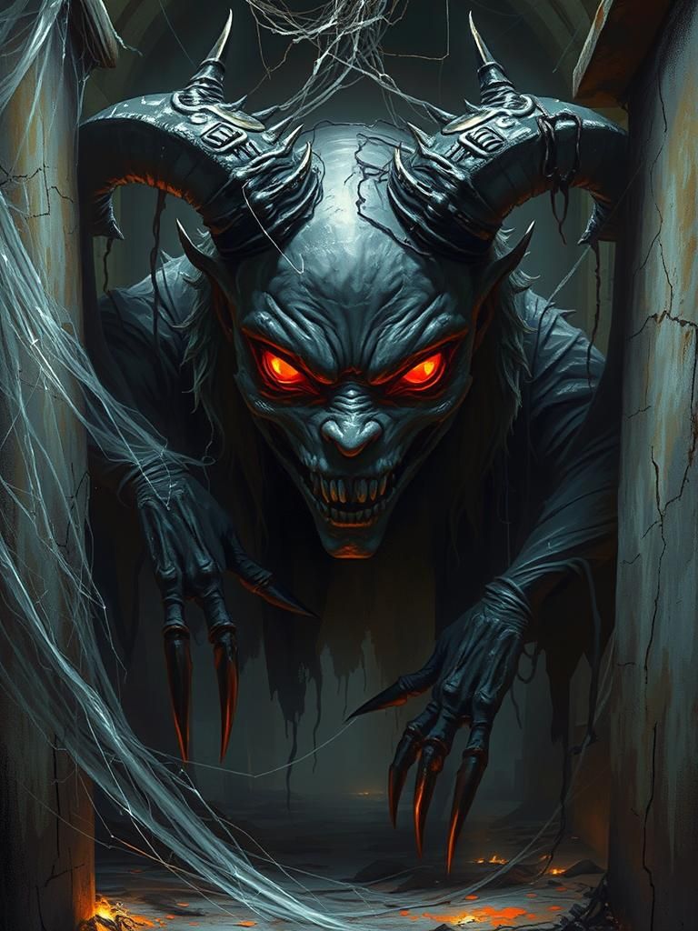 Highly detailed and realistic close-up of a female shadow fi...