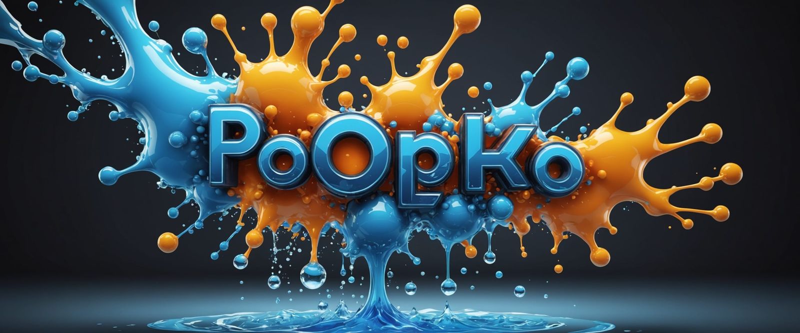 Hyperrealistic Splash Art Logo: Cold Molecules & Liquid Flat...