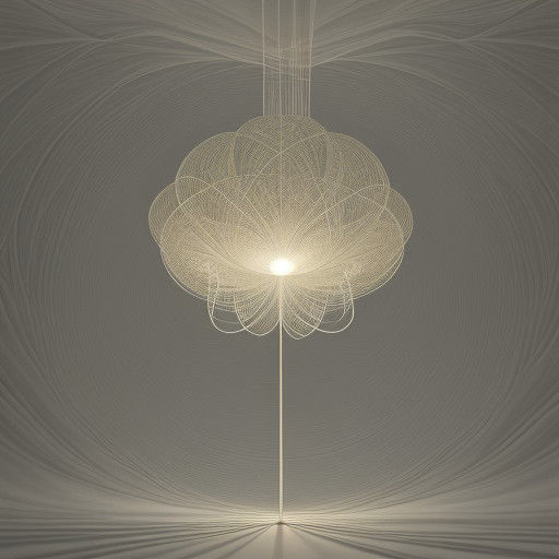 Tesla Coil Papercraft in Dreamy Surrealist Art