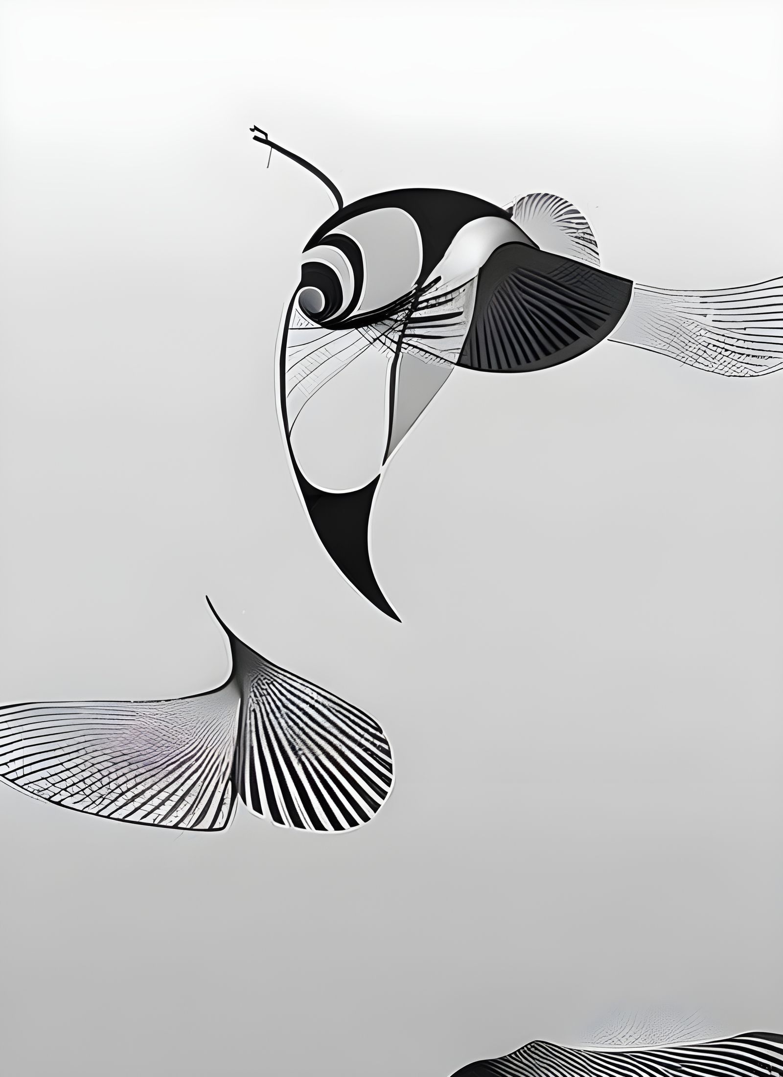 Intricate Bird Render in Hyperrealistic Style