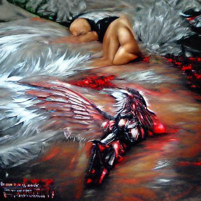 Solitary Figure Generated by AI