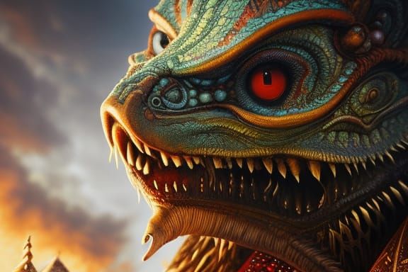 Hyperdetailed Symmetrical Portrait of a Redcap Goblin