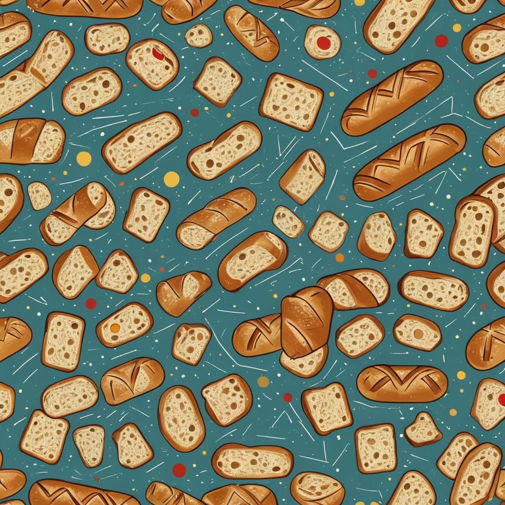 Pop Art French Loaf in Bauhaus Style