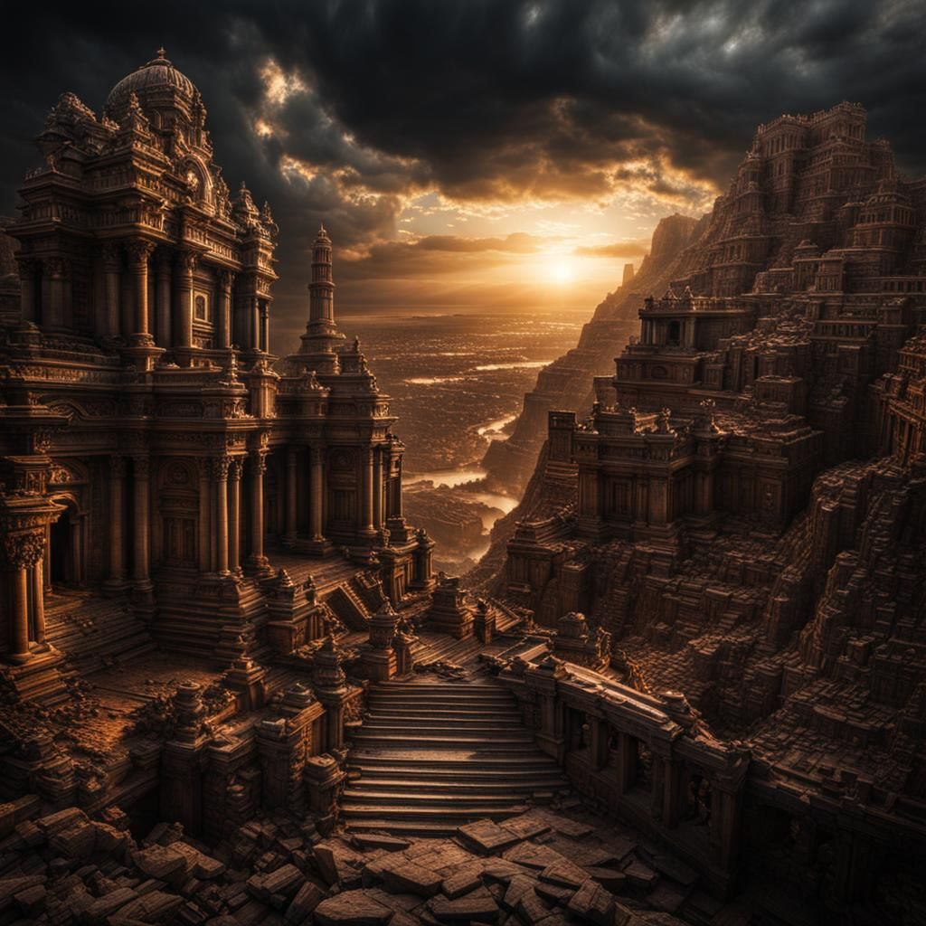 Hyperrealistic End of the World in Cinematic Style