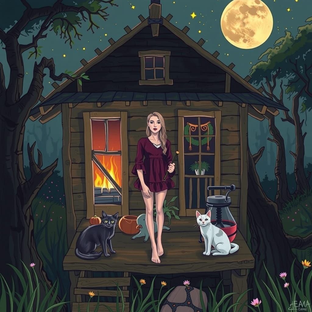 Moonlit Night in Louisiana's Marsh Land: A Cinematic Scene