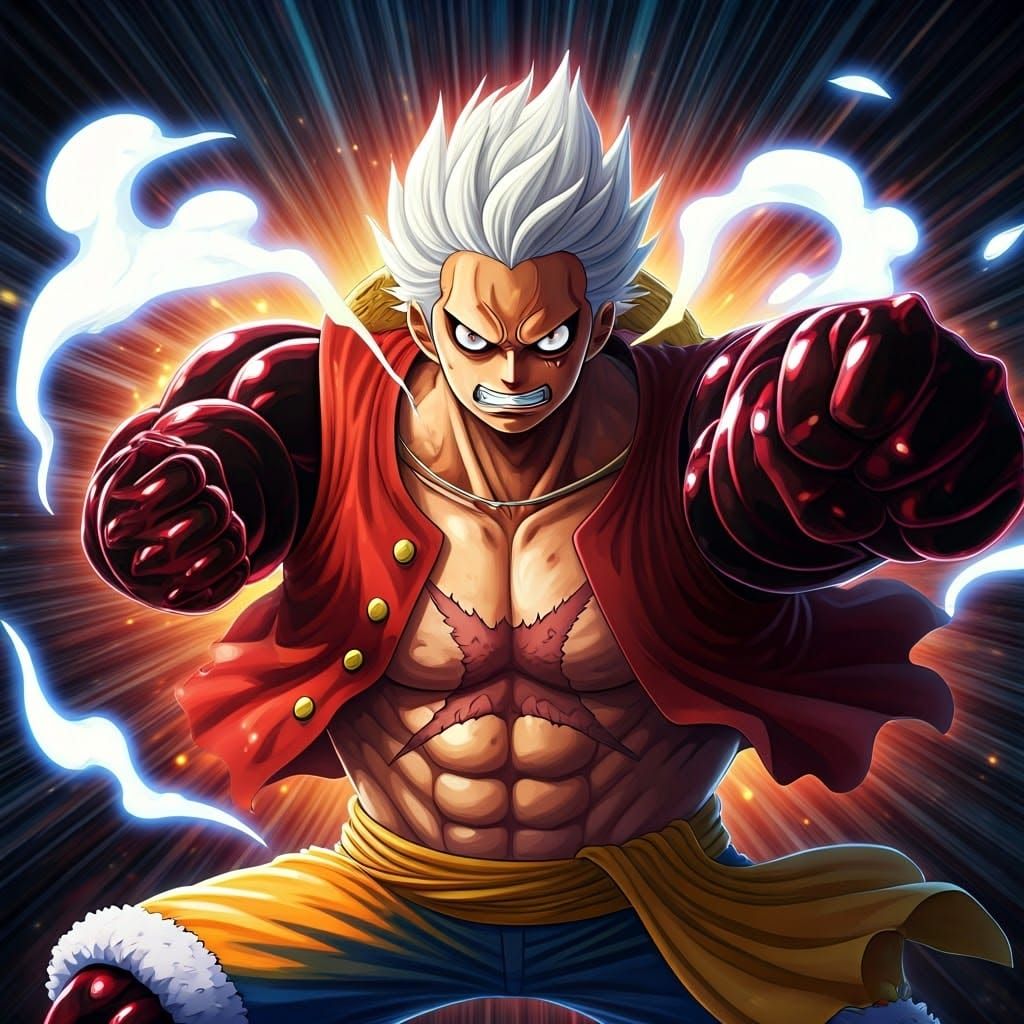 Luffy's Gear 7 Form: Radiant White Aura