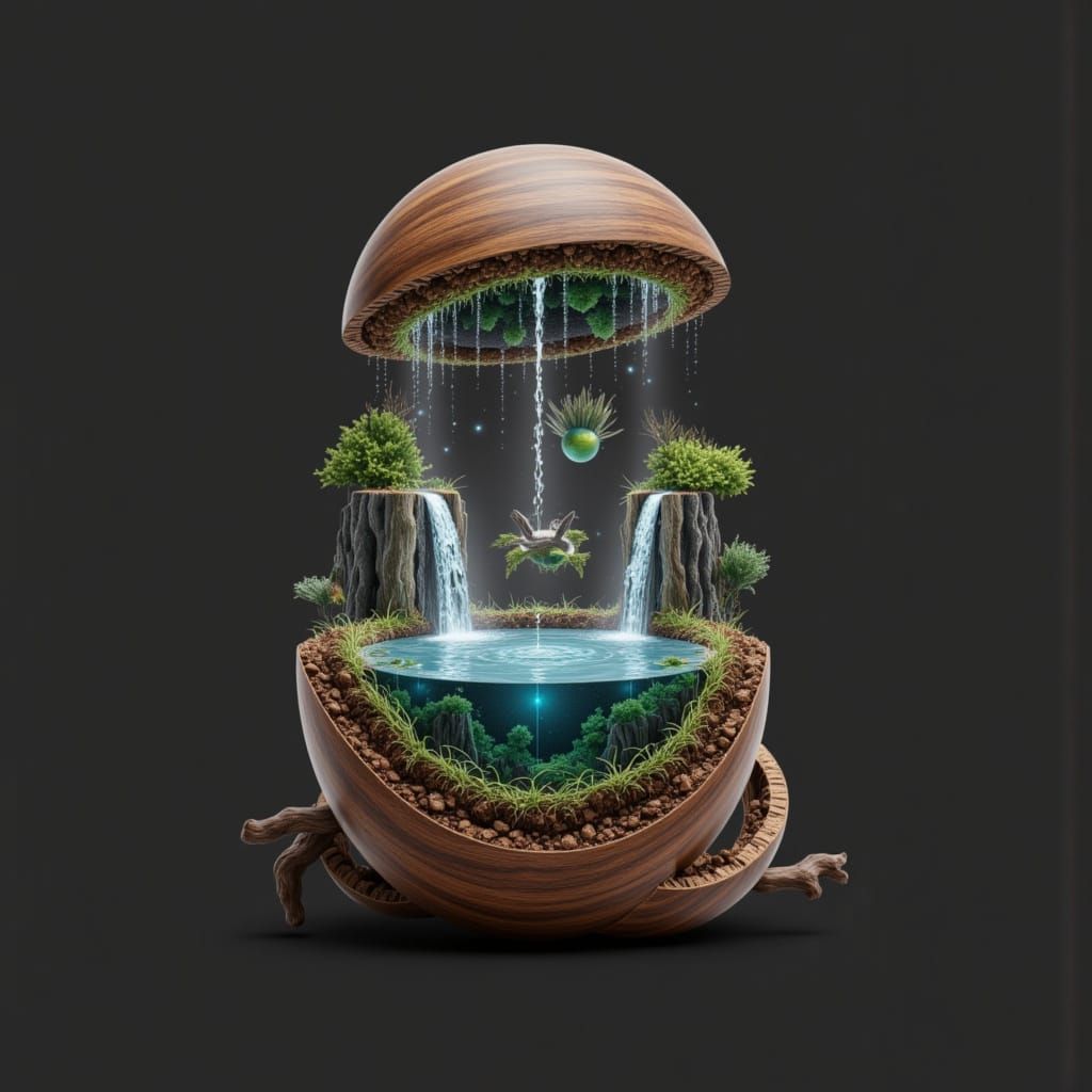 Magic World Inside a Wooden Ball